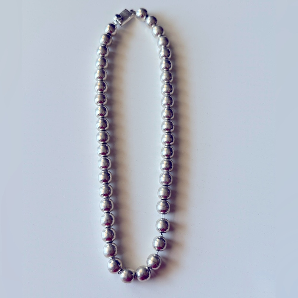 Sterling Silver beaded necklace